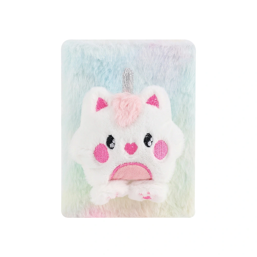 Fluffy Notebook Adorable Plush Notepad Cartoon Plush Cover Note Book Fluffy Cover Notebook