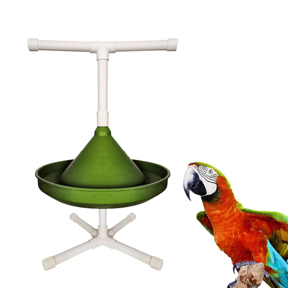 Bird Parrot Multi-function Standing Rack Parrot Activity Climbing Toy Bath Food Bowl