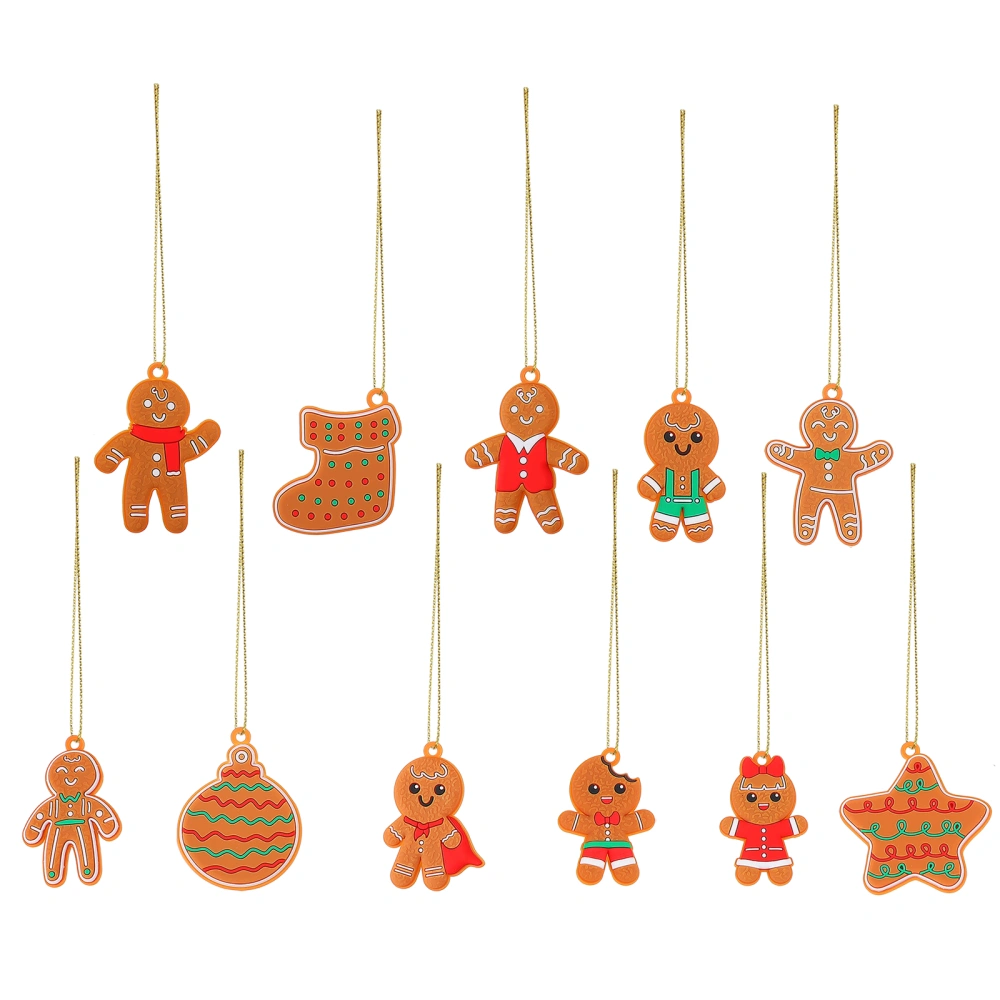 11pcs Gingerbread Man Christmas Tree Pendant Decorating Tool Festival Home Decor