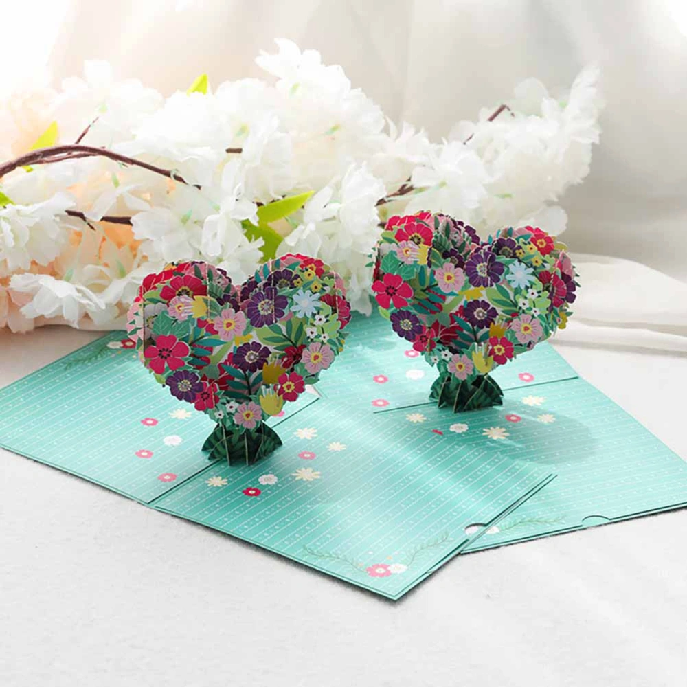 Mother’s Day Folding Greeting Cards 3D Paper Carving Flower Cards for Mother