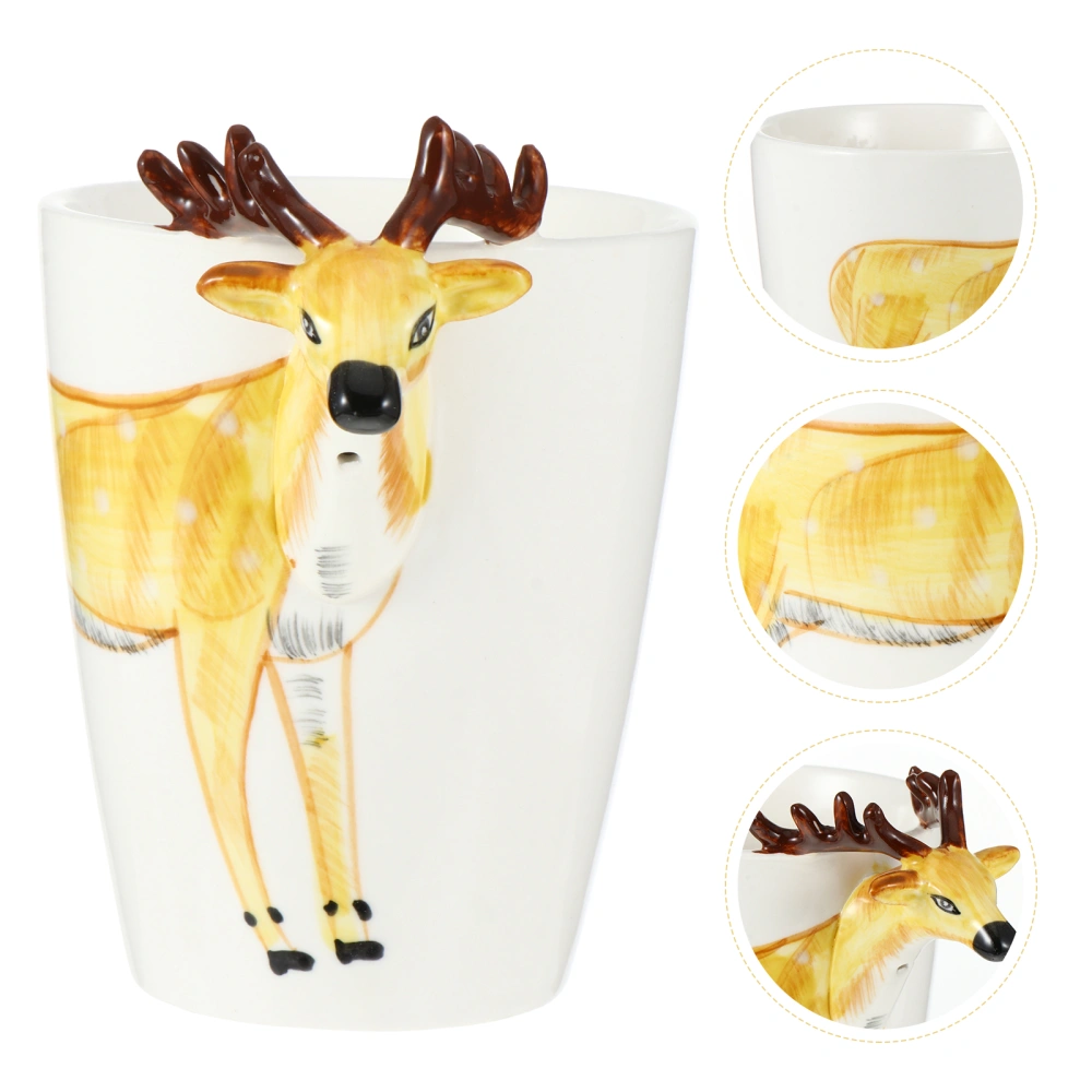 1pc 3D Hand-painted Ceramic Mug Cup Animals Coffee Water Drinking Mug Cup