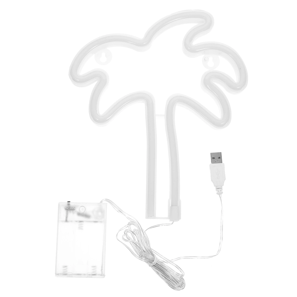 Neon Sign Palm Tree Shape Usb Battery Powered Neon Light Sign Decoration