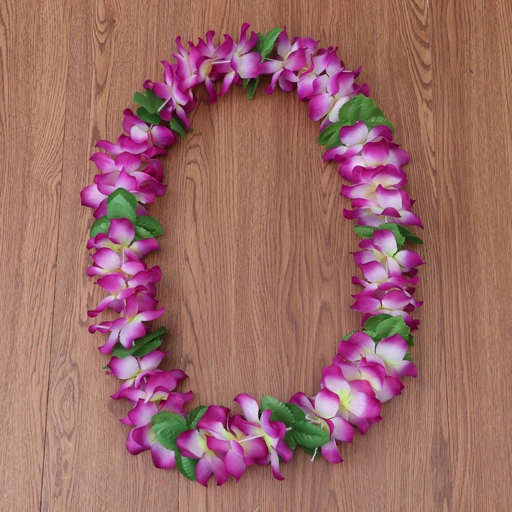 Hawaiian Leis Hula Dance Garland Artificial Flowers Neck Loop for Hawaii Tropical Theme Party Decoration - Circumference 120cm (Picture 5)