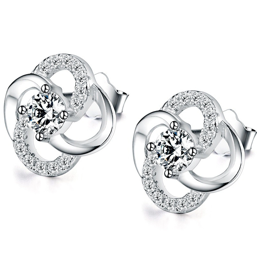 Elegant Stud Earrings Rhinestone Ear Studs Women Jewellery Gift