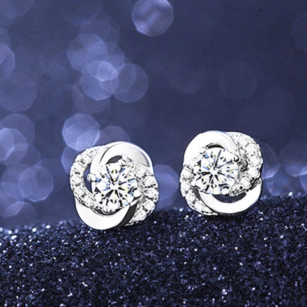 Elegant Stud Earrings Rhinestone Ear Studs Women Jewellery Gift