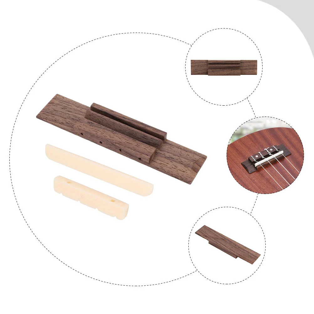 1 Set of Ukulele Bridge Ukulele Nut Ukulele Bridge Set Ukulele Accessories Supplies