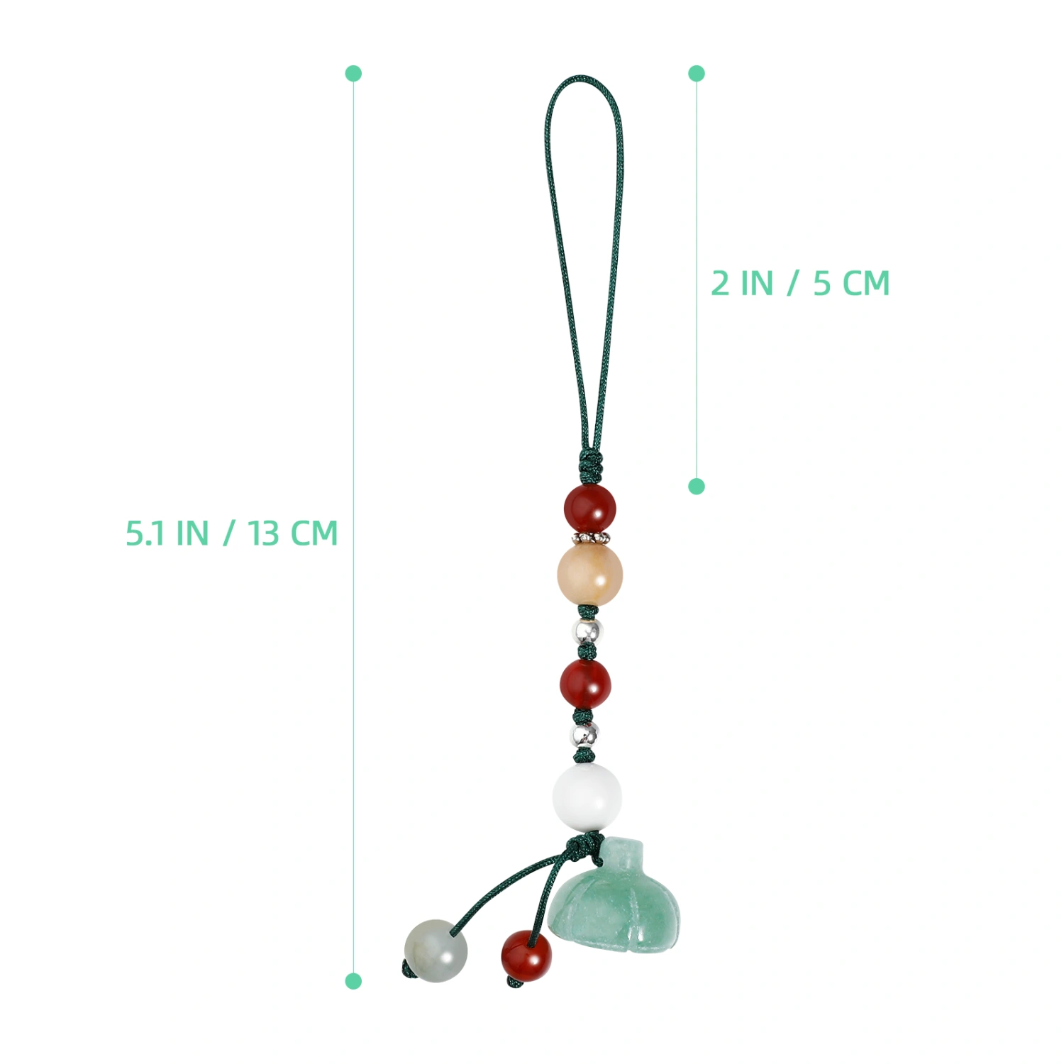 1pc Decorative Phone Charm Keychain Backpack Hanging Pendant Mobile Phone Strap Jade Ornament