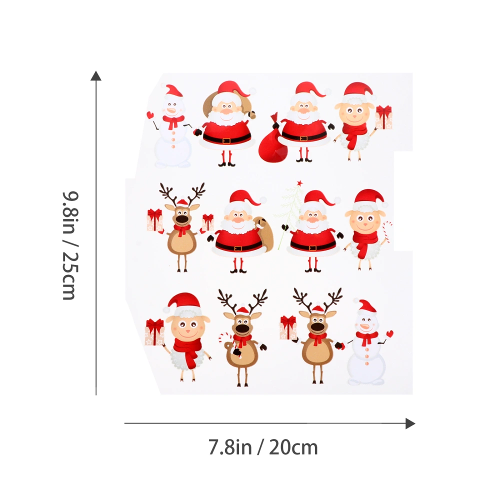 2pcs Christmas Heat Transfer Iron On Patches Appliques for T-Shirt Clothing