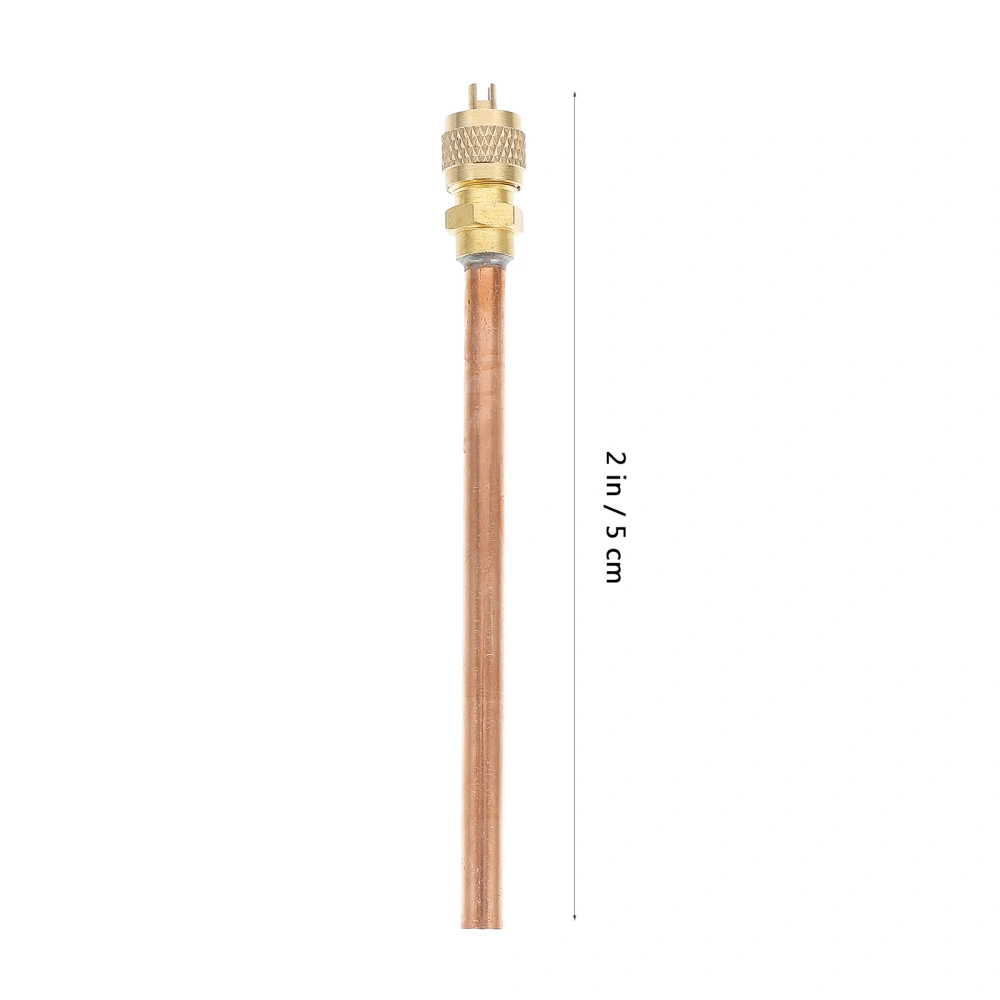 3PCS Service Access Valves 12.3cm Long Copper Air Conditioner Service Valves