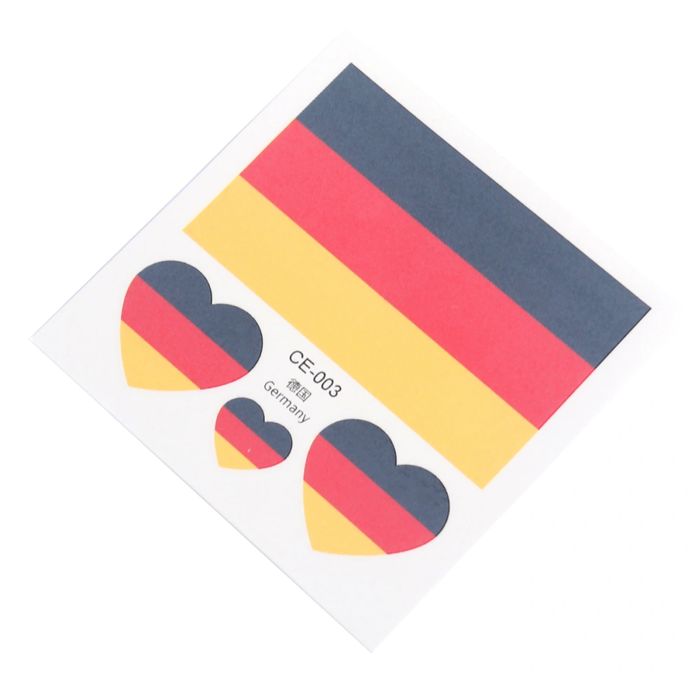 12 Pcs Country Flag Stickers Fashion Sports Body Face Art Decals  (Germany)