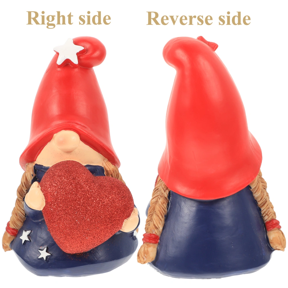 Independence Day Gnome Ornament 4th of July Resin Patriotic Gnome Decoration