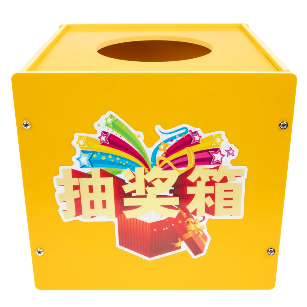 Lottery Box Square Raffle Ball Game Box Plastic Storage Ticket Box for Party