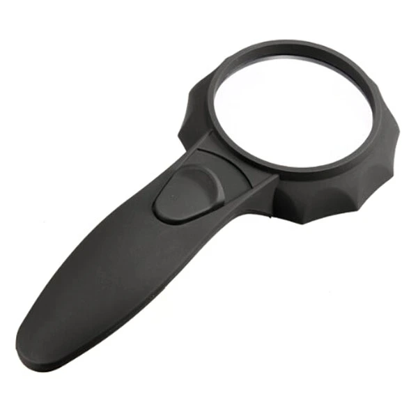 Handheld 6-LEDs Illuminated 4X Map Reading Magnifying Glass Lens Magnifier Jewelry Loupe (Black)