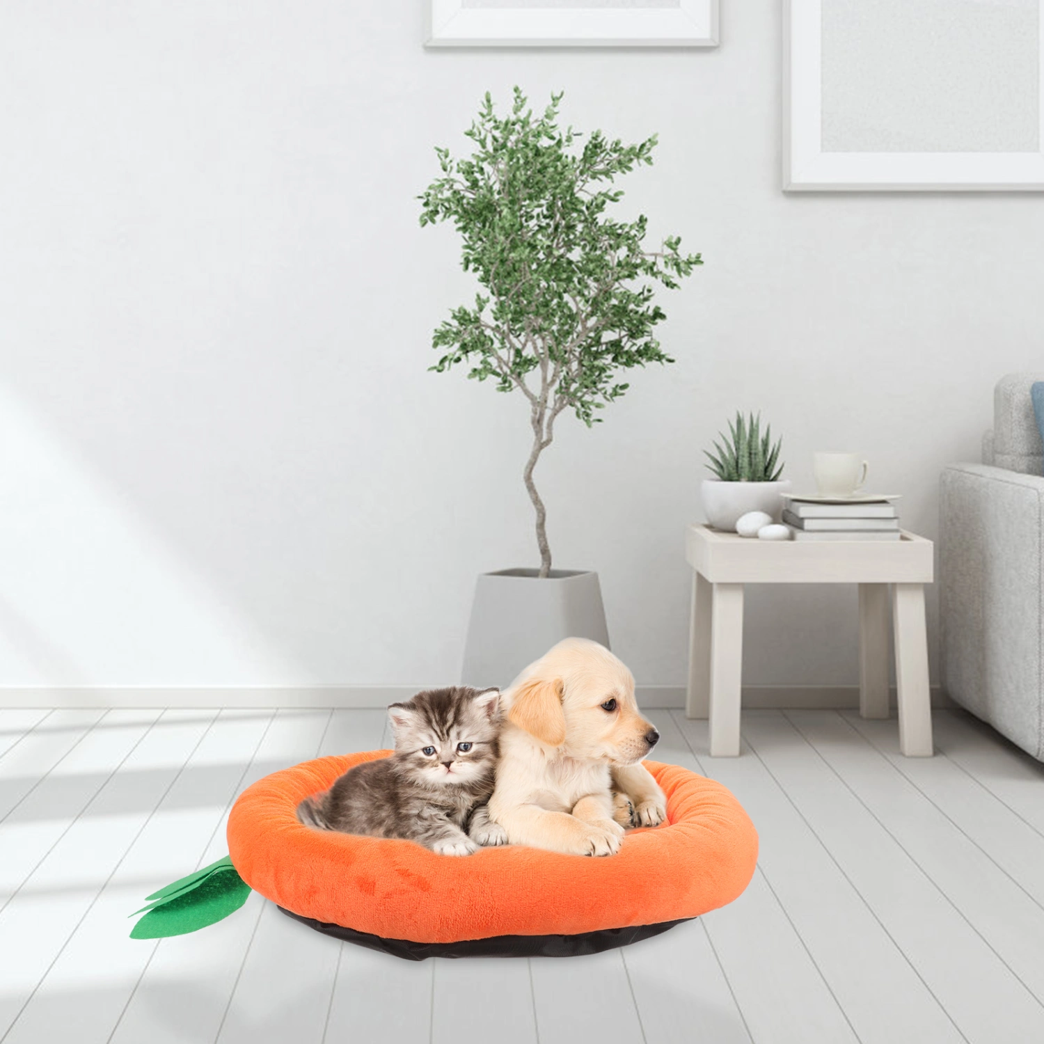  Soft Bed Dog Bed Funny Carrot Shaped Dog Cat Bed Pet Sleeping Bed Adorable Cat Bed