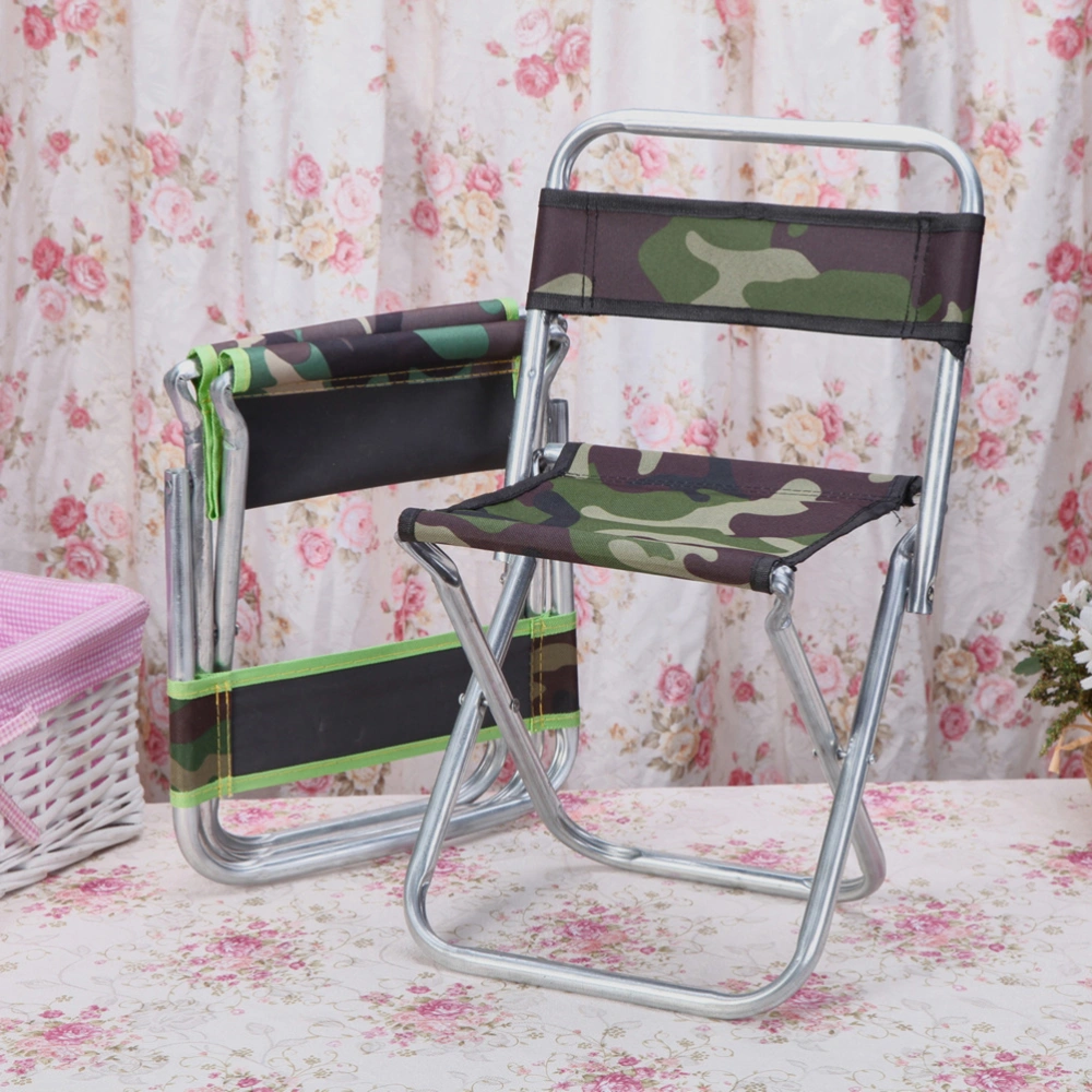 Portable Folding Chair Large Size Fishing Chair Useful Camping  Seat for Outdoor Fishing (Camouflage)