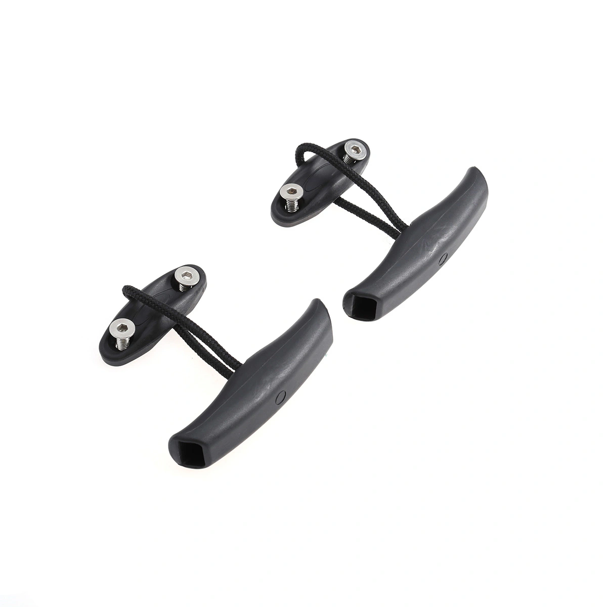 Pair of Kayak Handles Boat Front Rear Mount Easy Carrying Grip Handle with Nylon Cord for Marine Kayak Canoe Boat Dinghy (T Shape)