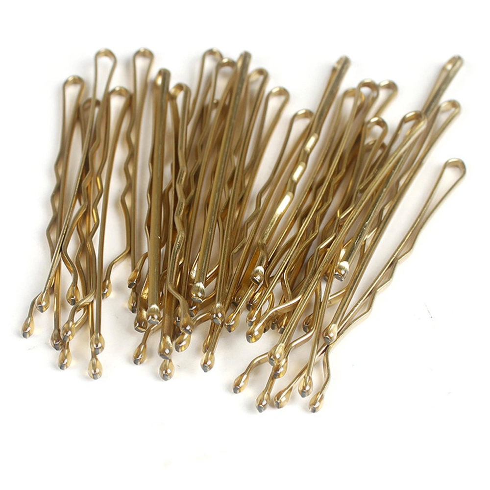 192pcs Simple Bangs Hairpins Steel Wire Hair Clips Classic Headdress Barrettes for Lady Black Golden Coffee and Light Grey Gold for Each 48pcs