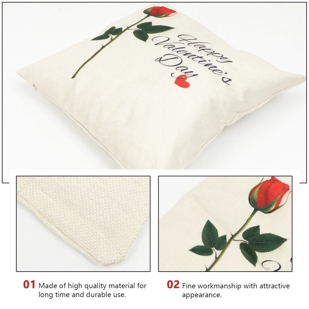 2pcs Valentine's Day Pillowcase Letters Pillow Covers Romantic Pillow Cases