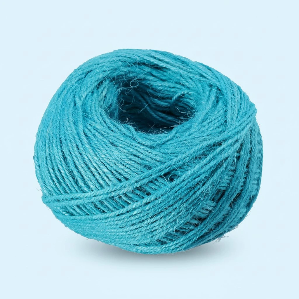 Natural Hemp Cord Jute Twine String Rope for Arts Crafts DIY Gift Packing Wedding Birthday Baby Shower Decoration Gardening Ornament (Lake Blue)