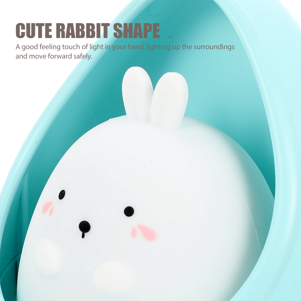 Touch Sensor Rabbit Night Light USB Rechargeable Silicone Lanyard Bunny Lamp