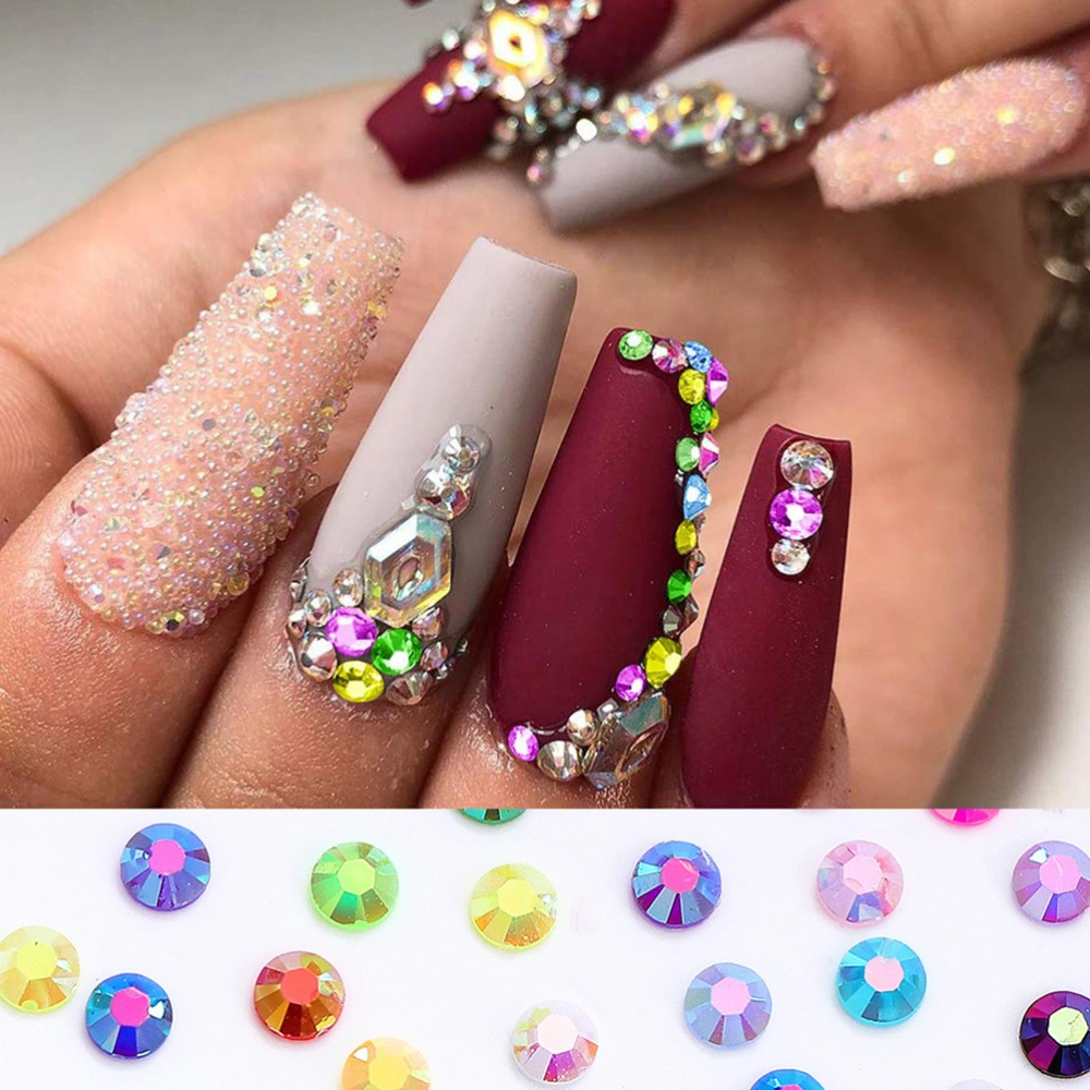 1 Box Colorful Nail Resin Diamonds Diy Nail Diamonds Nail Decorative Flatbacks