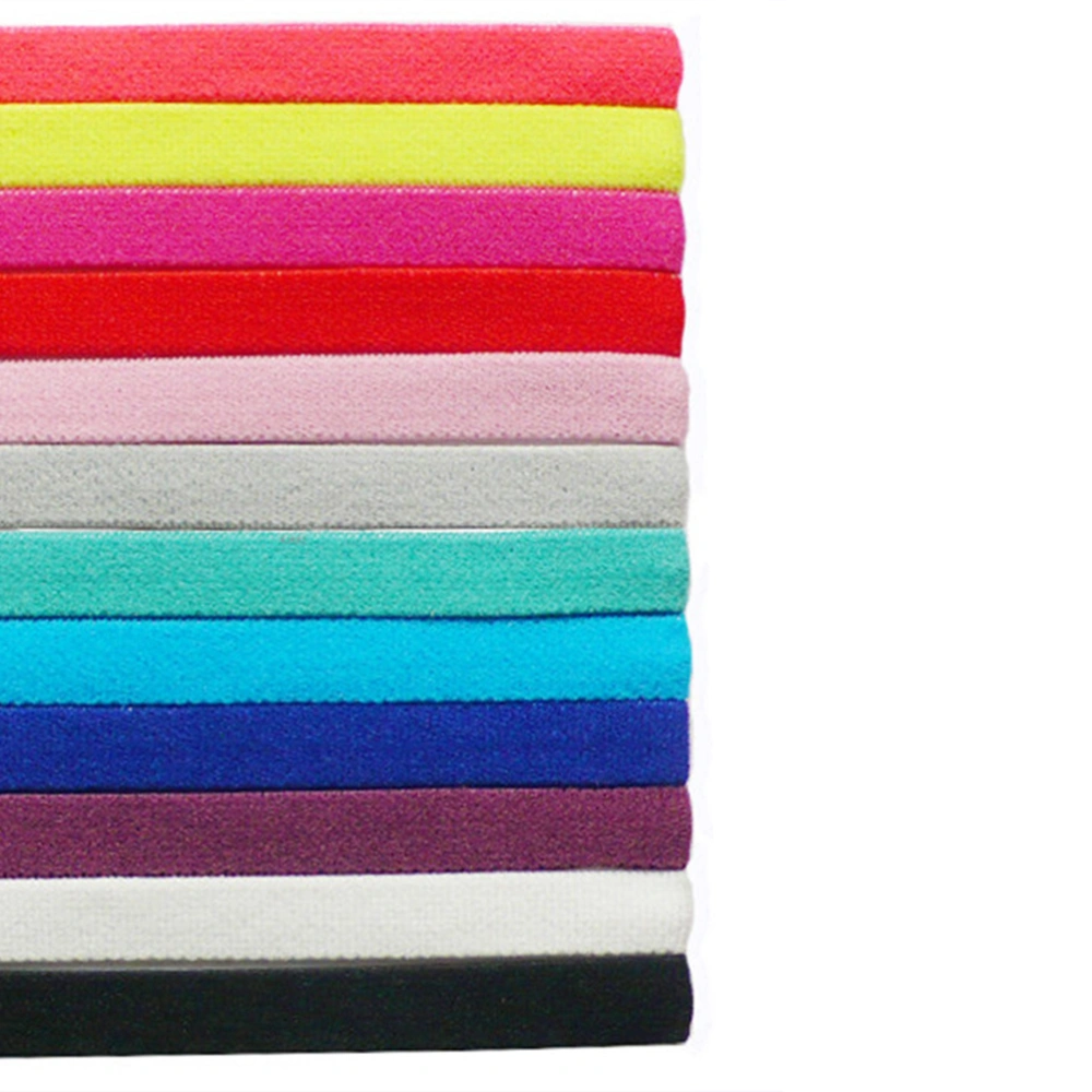 10pcs Yoga Headband Non-slip Elastic Athletic Sports Hair Band Fitness Candy Colors Stretchy Rope for Men Women (Random Color)