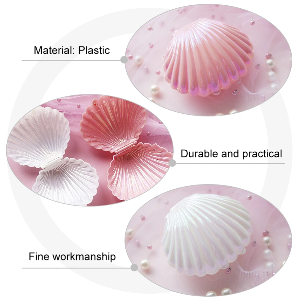 2pcs Simulation Shell Photography Props Shell Adornment Storage Candy Box