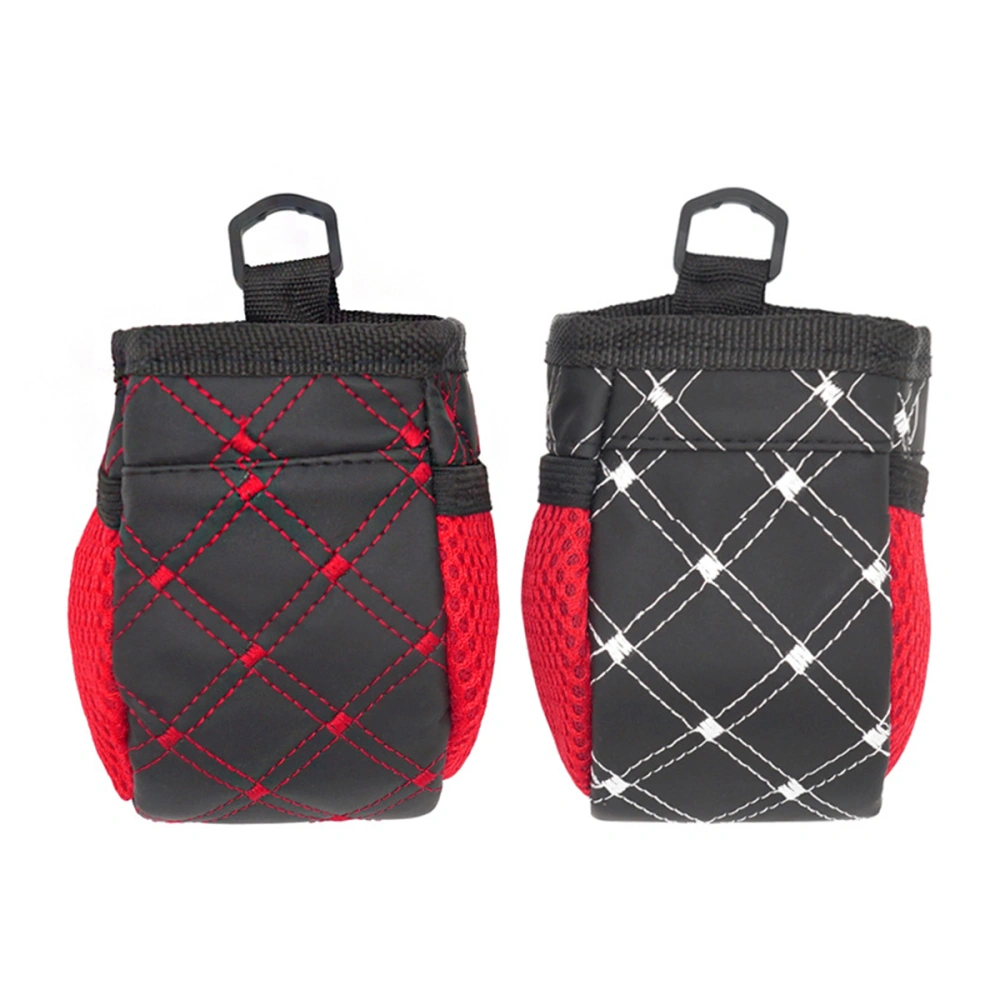 Mini Auto Storage Bags Car Bag Car Pouch Glove Black-Red Car Storage Outlet Mobile Phone Bag (Red Line)