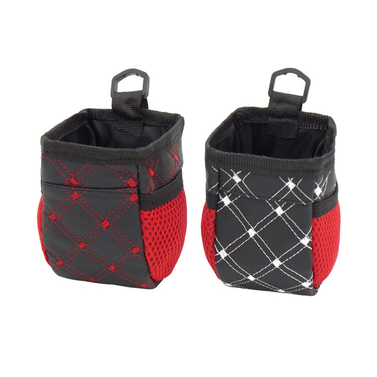 Mini Auto Storage Bags Car Bag Car Pouch Glove Black-Red Car Storage Outlet Mobile Phone Bag (Red Line)