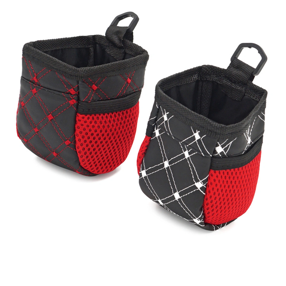 Mini Auto Storage Bags Car Bag Car Pouch Glove Black-Red Car Storage Outlet Mobile Phone Bag (Red Line)