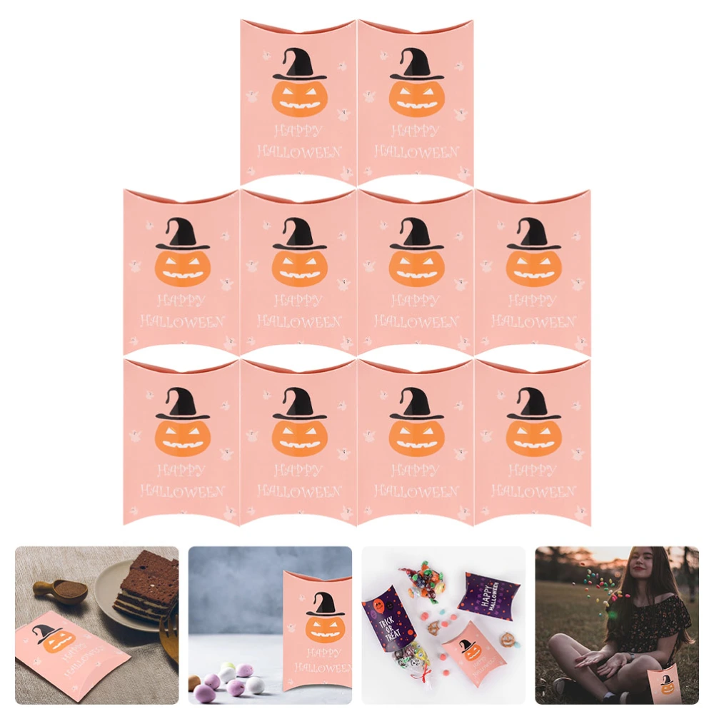 30pcs Halloween Candy Box Paper Gift Box Paper Storage Box Pillow Shaped Box