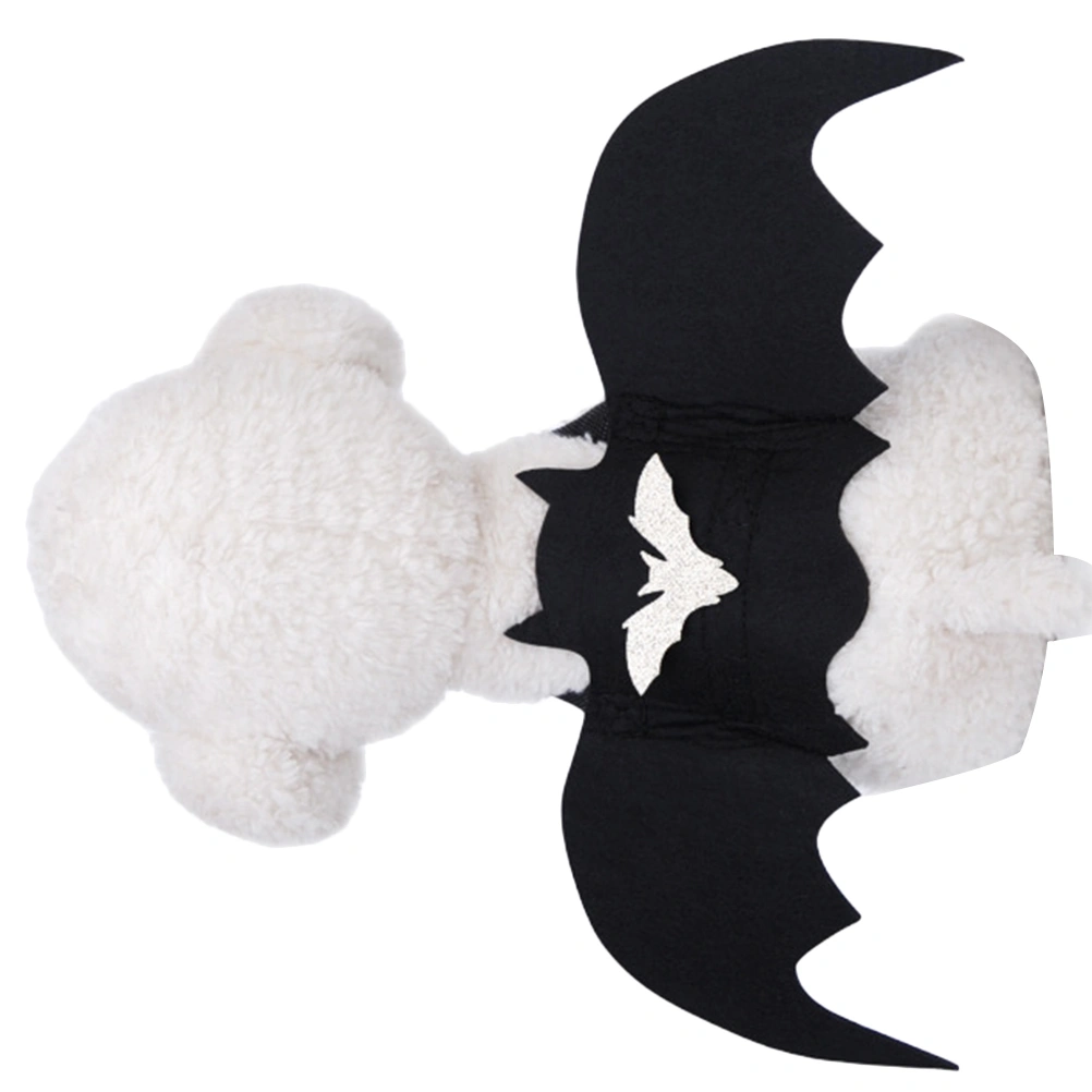 1pc Halloween Funky Pet Costumes Bat Wing Suit Bat Costume Dog Clothes Pet Supplies for Dog (with Strap M Black)