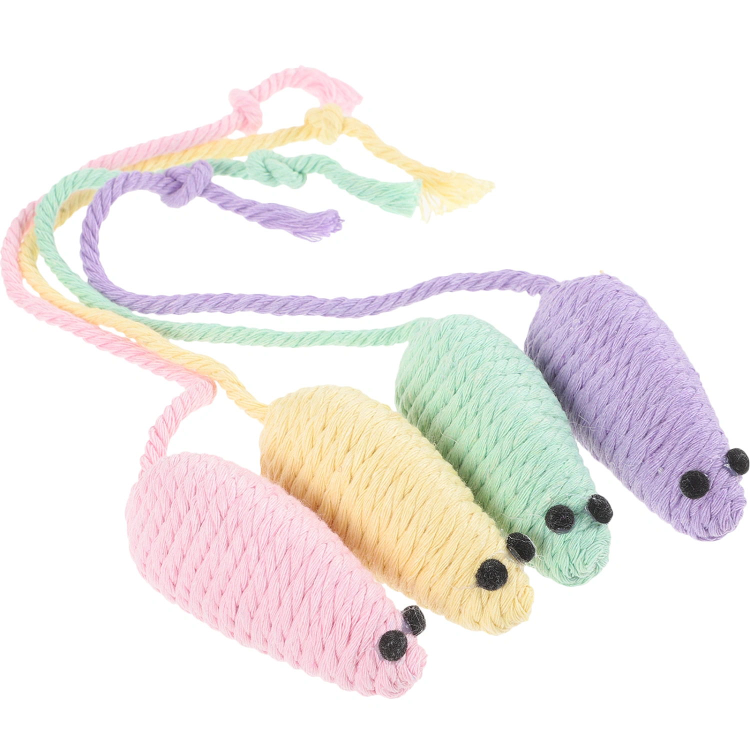 4Pcs Cat Mouse Toys Mouse Toy Cat Teasing Toy Indoor Kitten Pet Chewing Toy