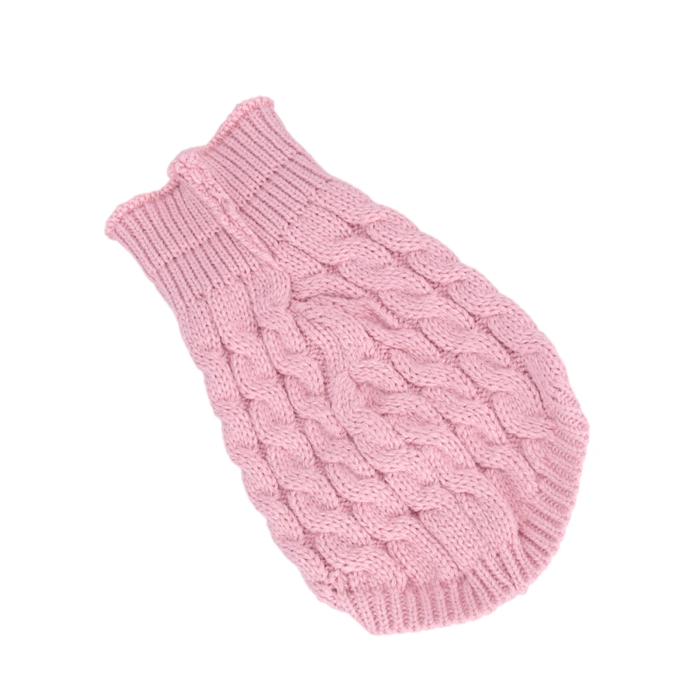 Thin Sweater Fashion Pet Costume Knitted Clothes Pet Supplies for Dog Puppy (Skin Pink, Size L)