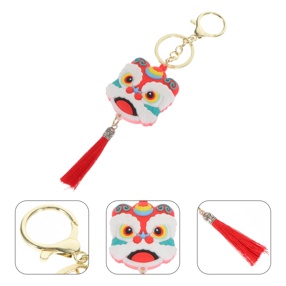 Chinese Style Lion Dancing Keyholder Pendant DIY Pendant Keyholder Hanging Decor