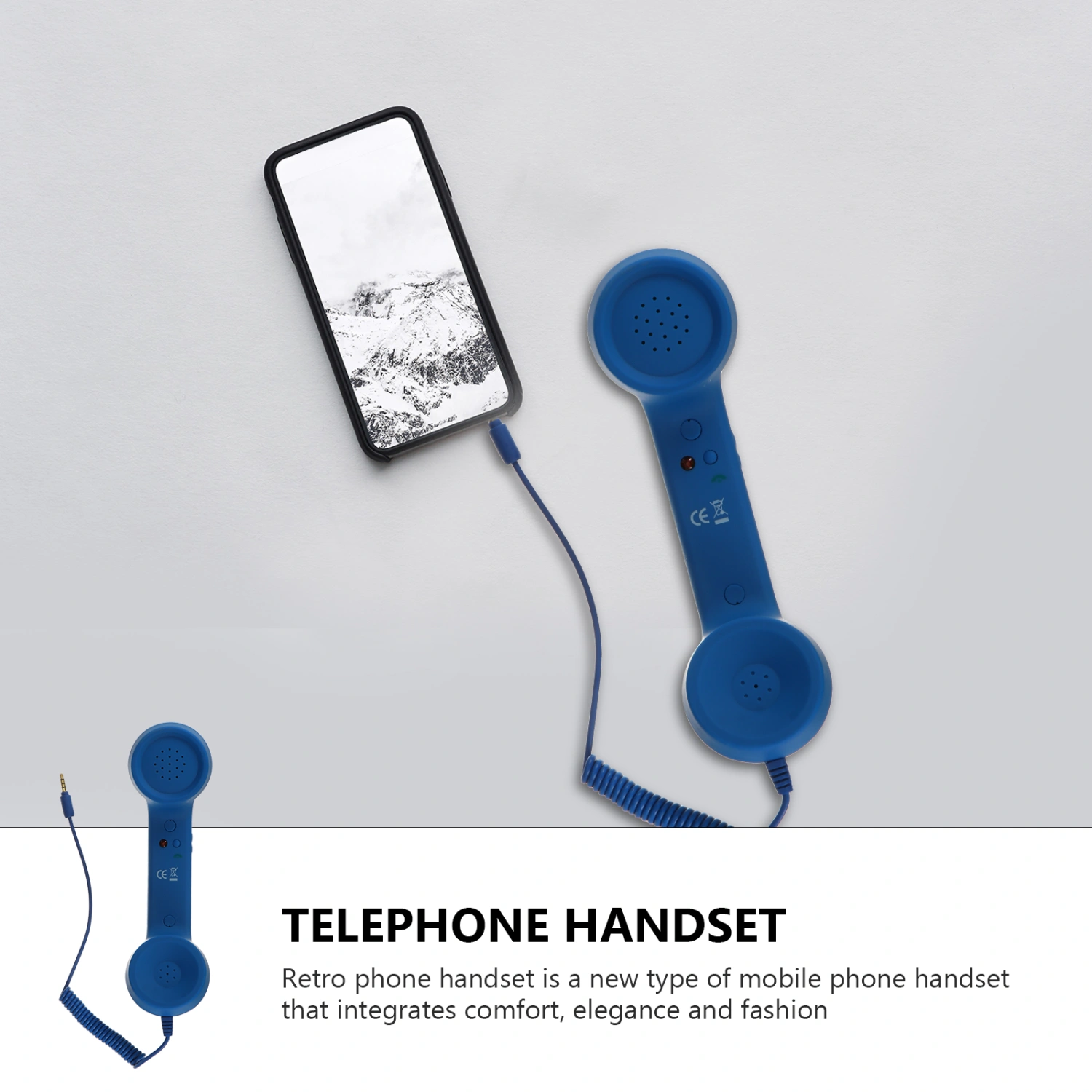Anti-radiation Headset Vintage Wired Telephone 3.5mm Cell Phone Handset