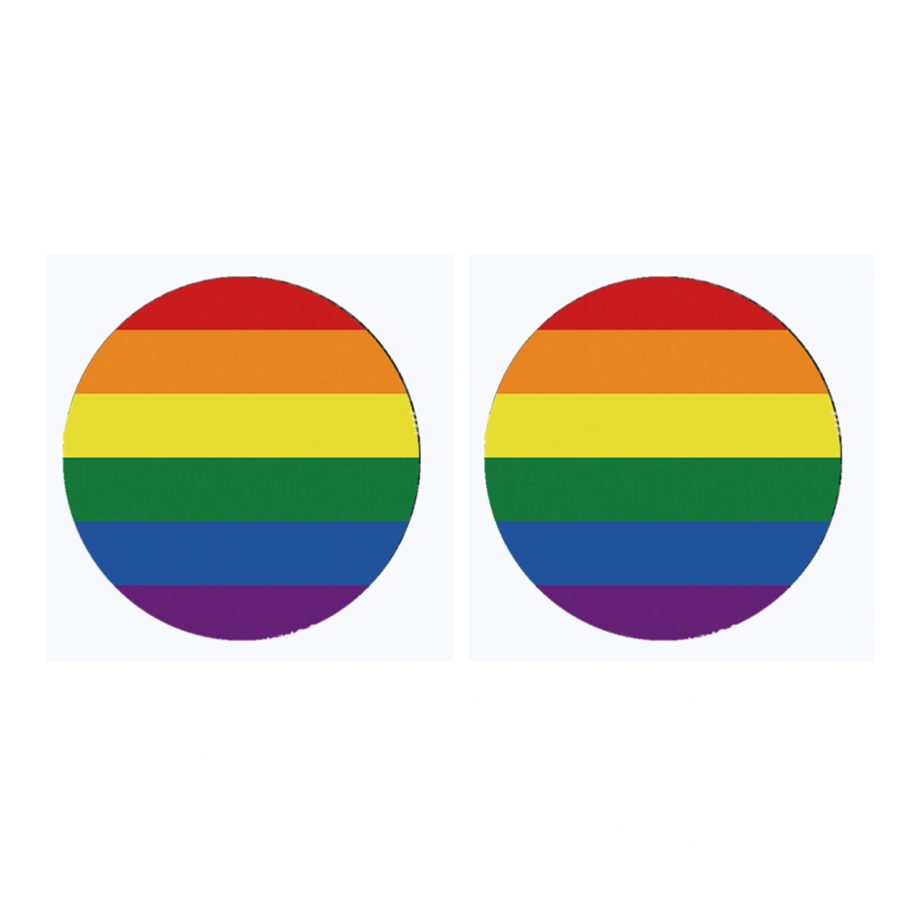 2pcs Creative Rainbow Stickers Gay Pride Stickers LGBT Decorative Stickers Paste Decal for Car Auto (CHCT-Y1)