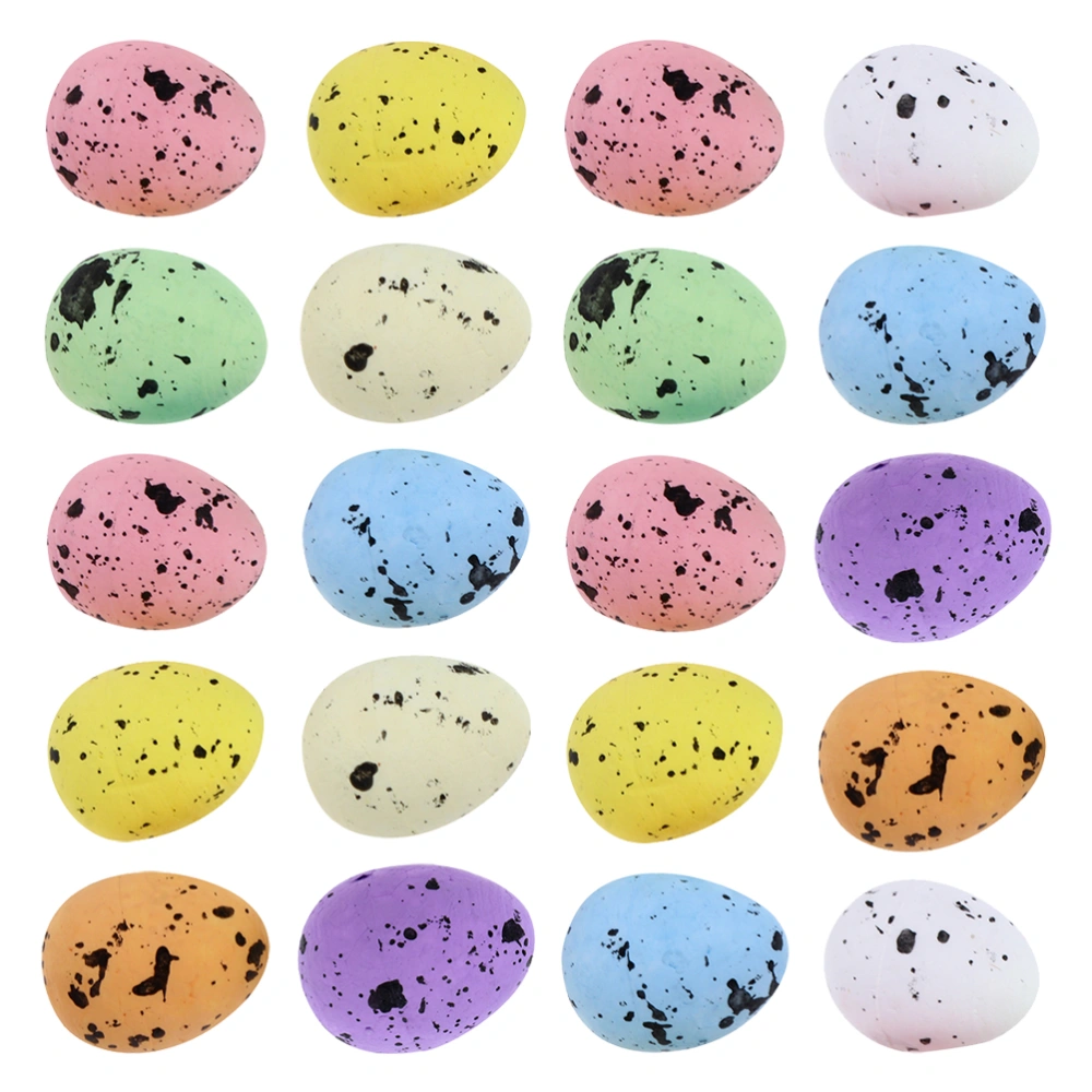 50pcs Easter Egg Adornments Decorative Cartoon Eggs Chic Festival Party Decor