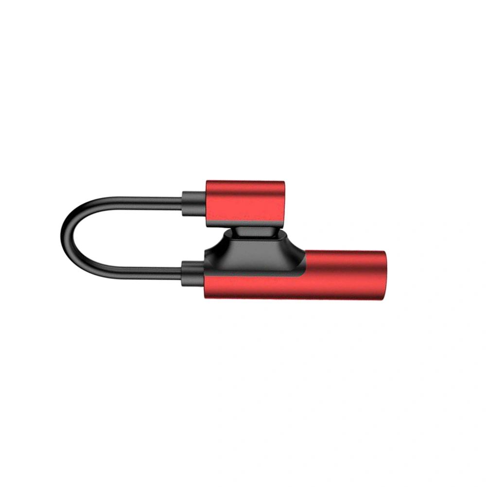 Type-C to 3.5mm Charging Listening Song Practical Audio Converter Data Line Red Color