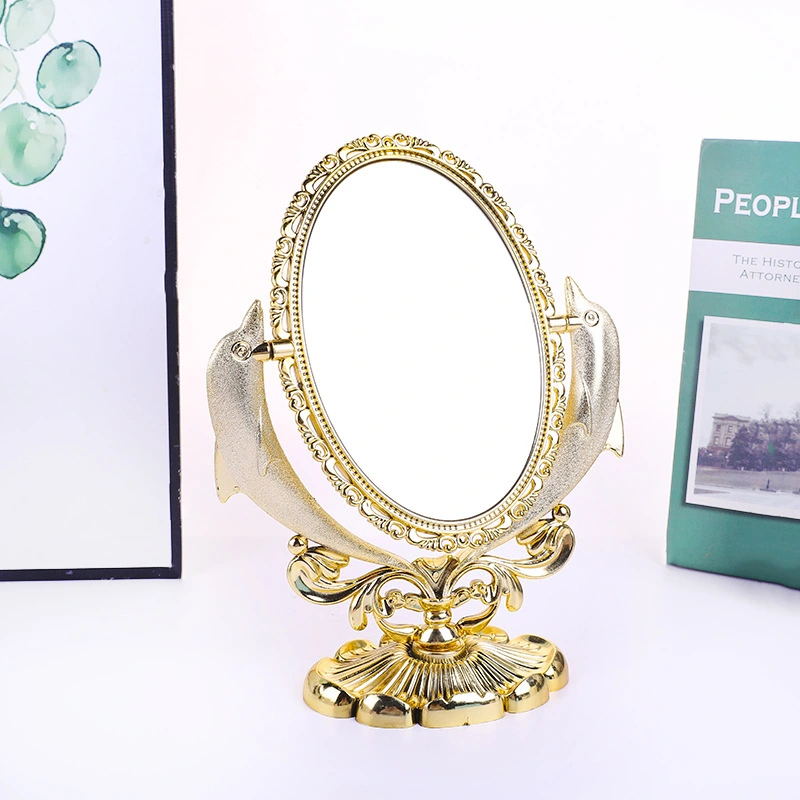 Tabletop Makeup Mirror Double-sided Makeup Mirror Swivel Makeup Mirror for Desk