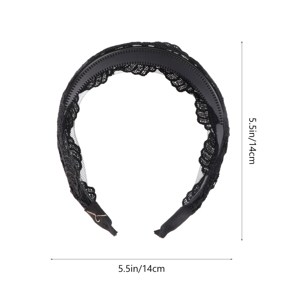 1Pc Hair Band Fashion Hair Lace Headdress Women Hair Accessories (Black)