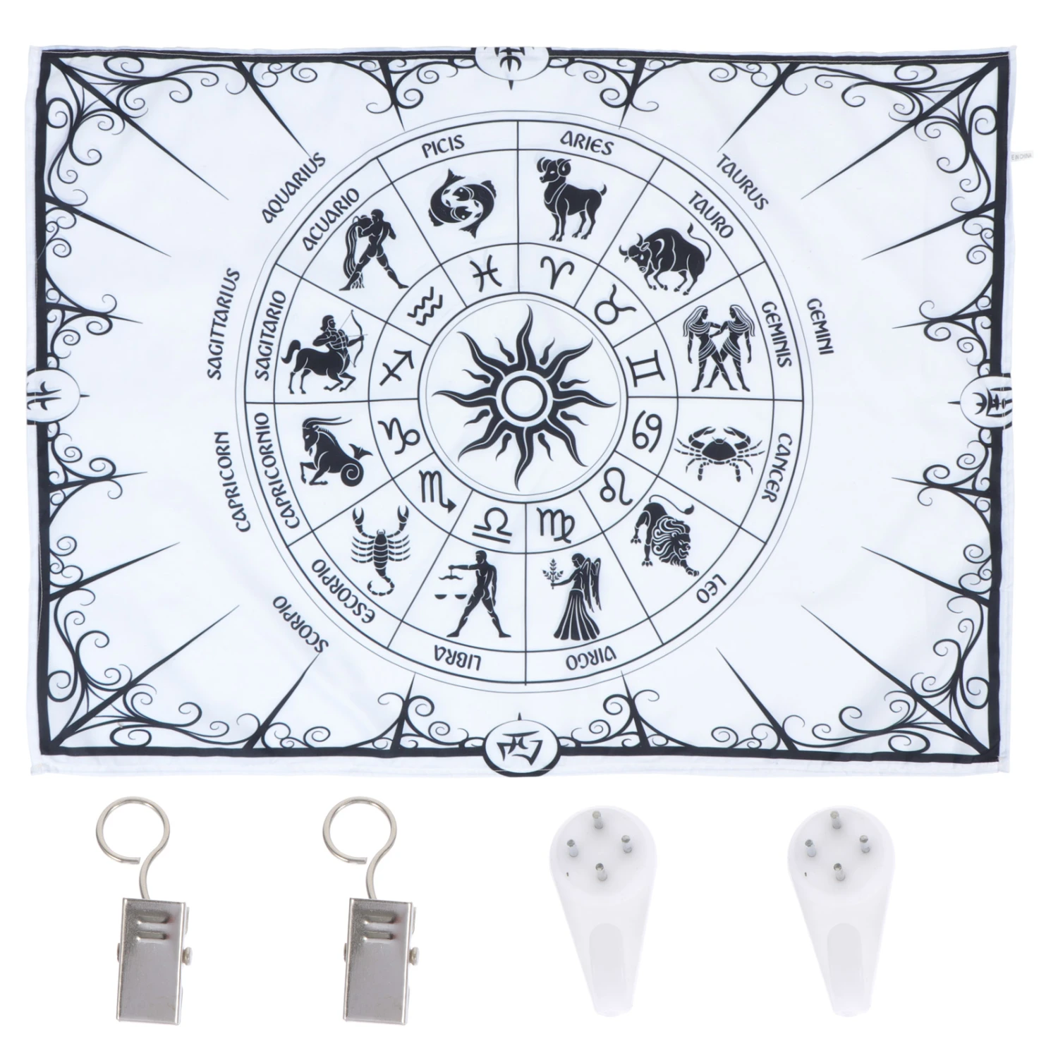 1 Set Twelve Constellation Tarot Tapestry Hanging Cloth Wall Hanging Tapestry