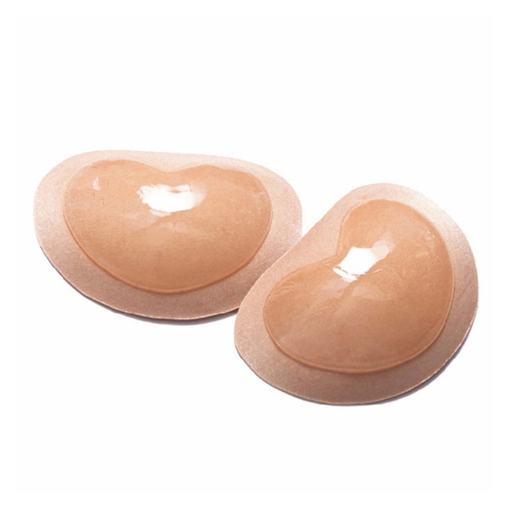 One Pair Strapless Self Adhesive Sticky Bra Silicone Covers Invisible Bra Concealers Pasties (Skin Color)