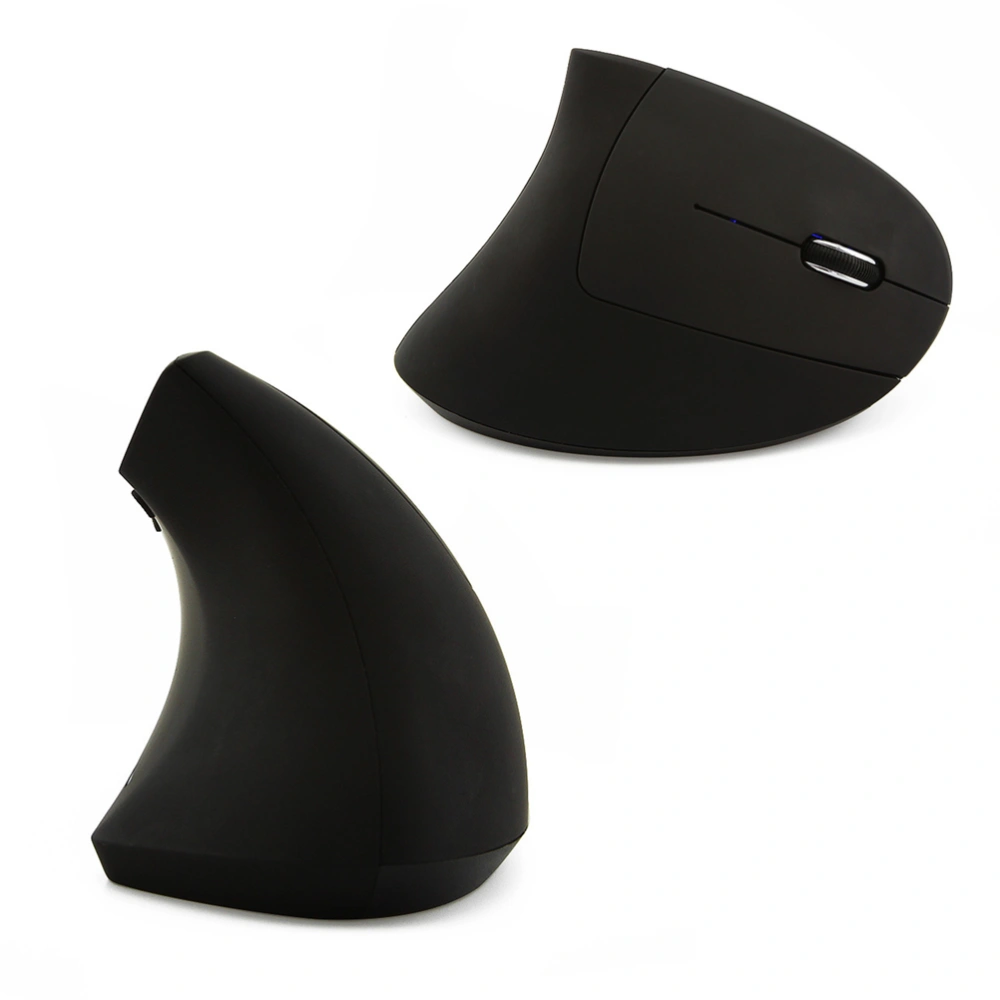 2.4GHz Ergonomic Vertical Mouse Wireless Optical Mouse Mice with USB Receiver For Desktop PC Laptop (Black)