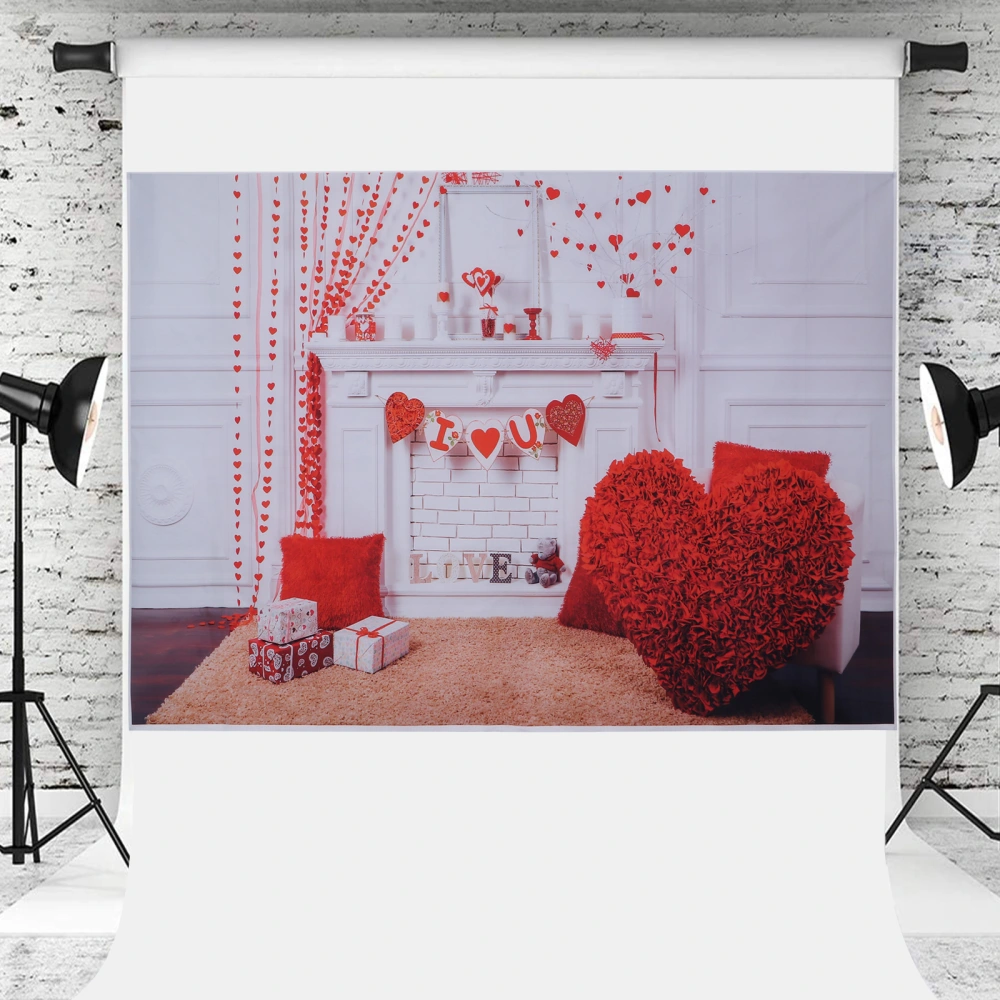 Love Pattern Backdrop Valentine's Day Photography Background Banner Photo Booth