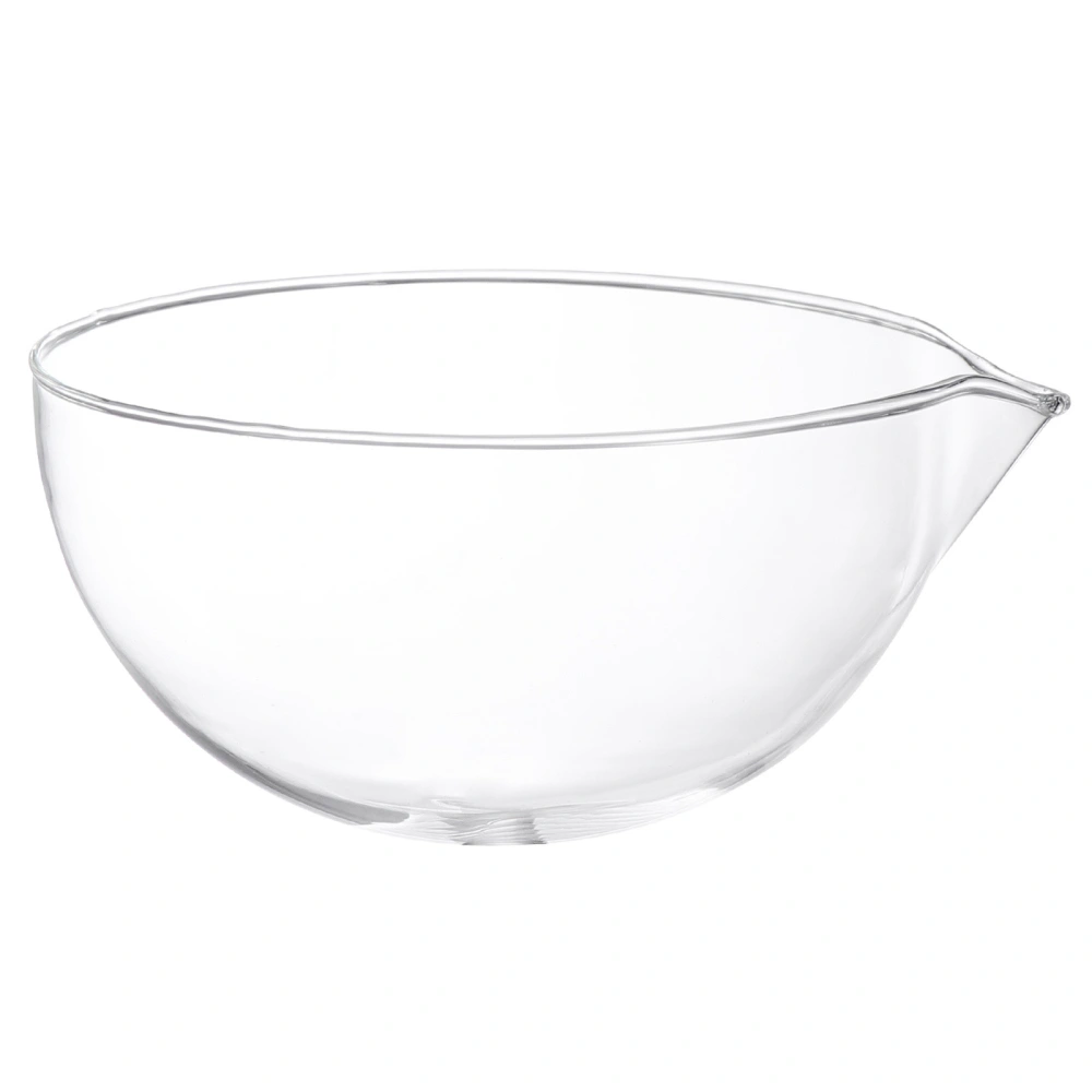 1 Pc Glass Evaporating Dish Container with Spout for Laboratory (Round Bottom)