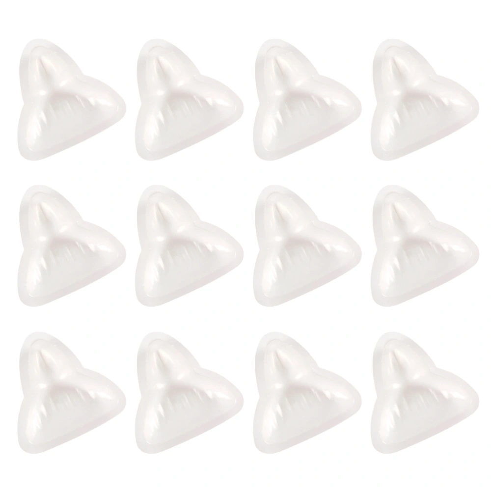 12 Sets Plastic Zongzi Shaping Molds Triangle Chinese Rice-pudding Molds (White)