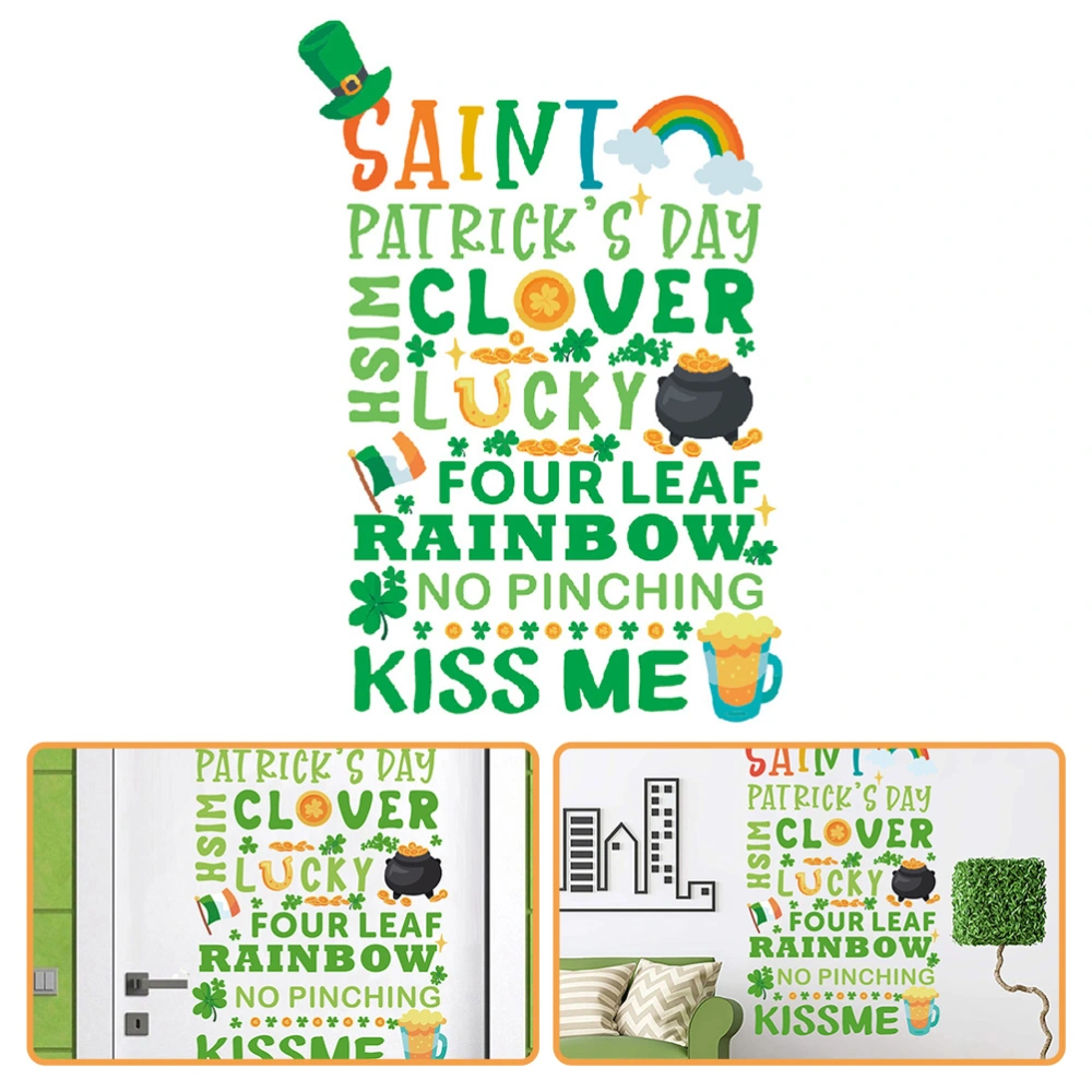 St. Patrick Wall Decals St. Patrick's Day Window Clings Ireland Festive Decals