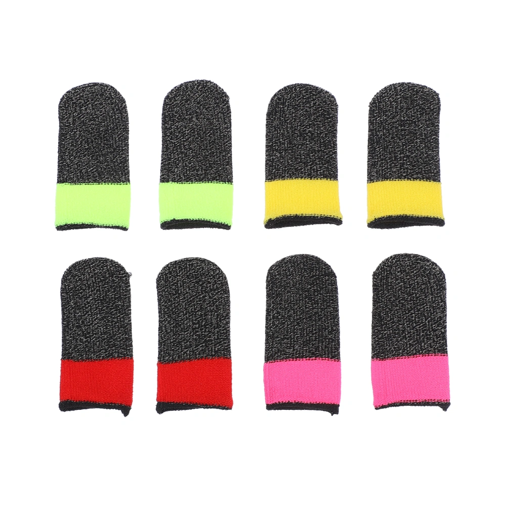 4pairs Gaming Fiber Finger Sleeve Non-skid Finger Cover Durable Finger Sleeve