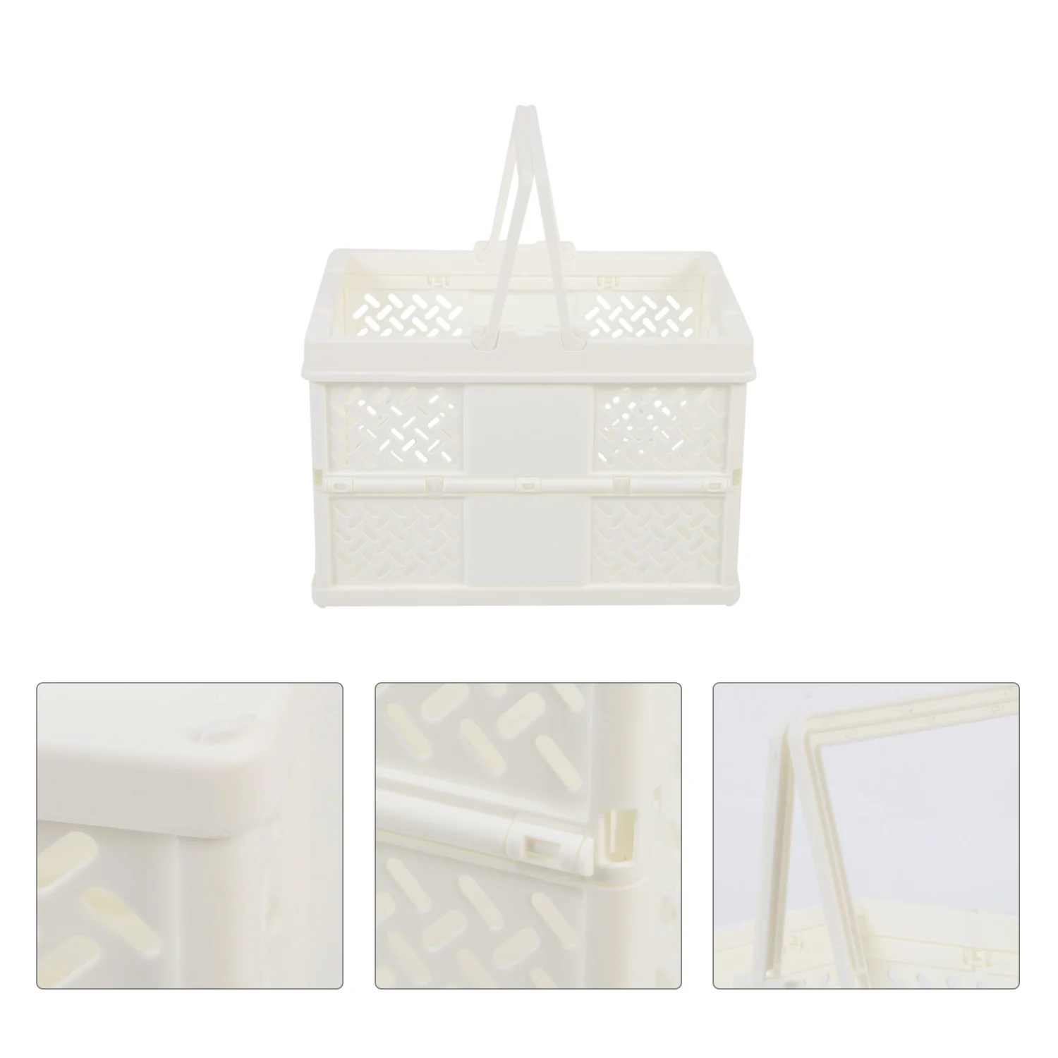Collapsible Storage Bin Household Snack Basket Multifunctional Picnic Basket Handheld Storage Basket